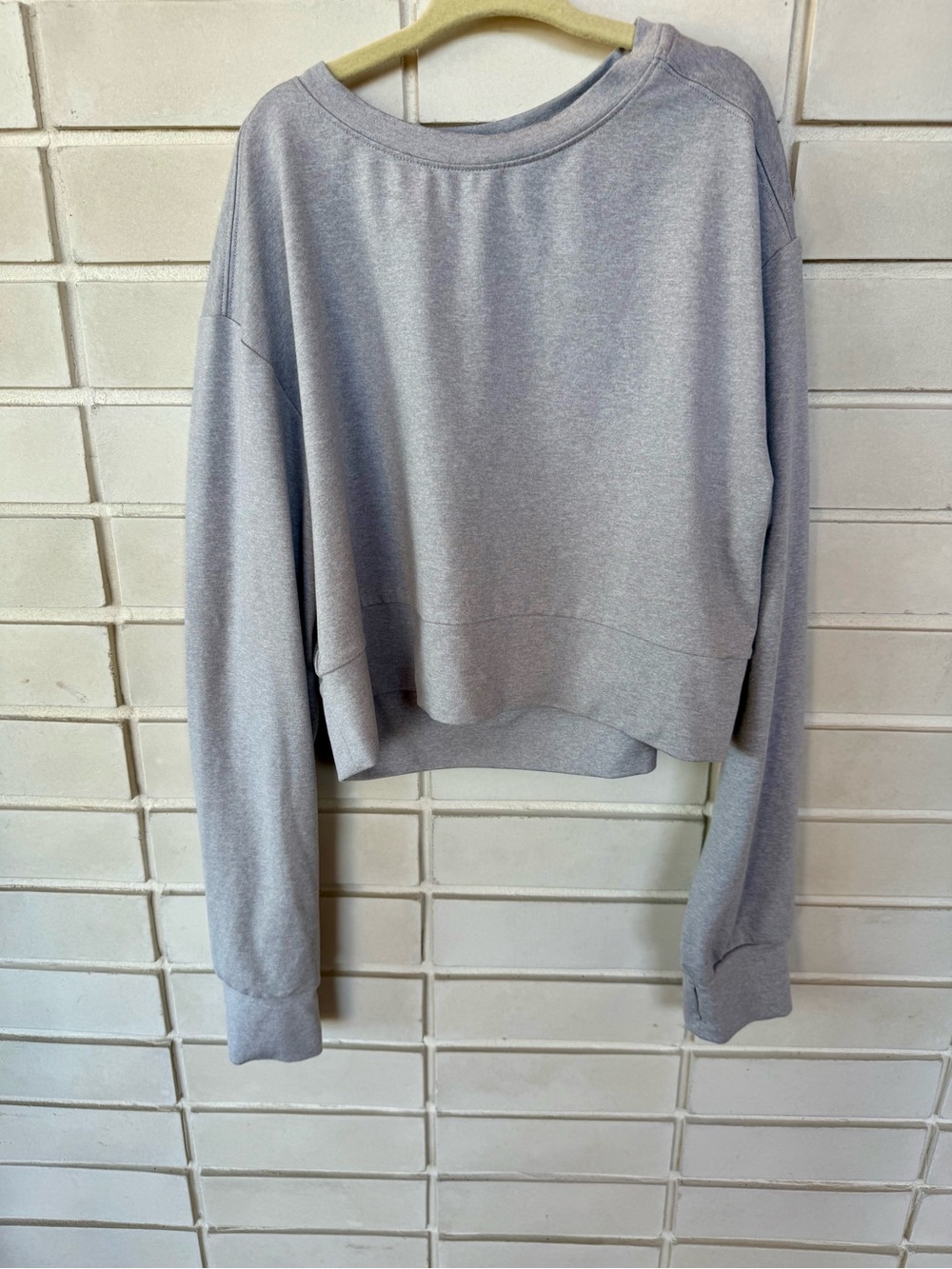 Zella * Girls Cropped Crewneck Crop Sweatshirt * Heather Gray * Nordstrom